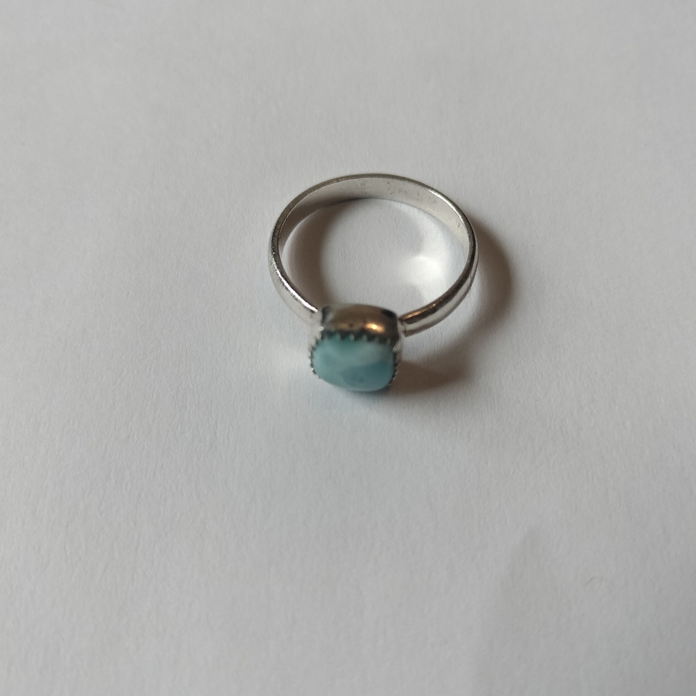 Vintage Sterling Silver Larimar Ring.